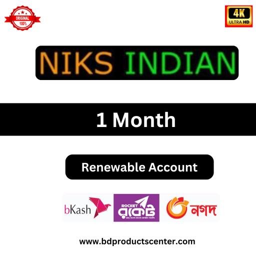 Niks-India premium buy in bd for 1 month (personal account) - bdproductscenter